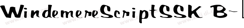 WindemereScriptSSK B字体转换